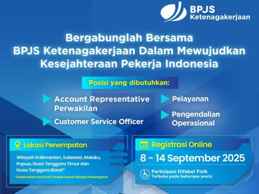 Rekrutmen BPJS Ketenagakerjaan 2026 Dibuka: Syarat, Cara Daftar, dan Posisi Tersedia